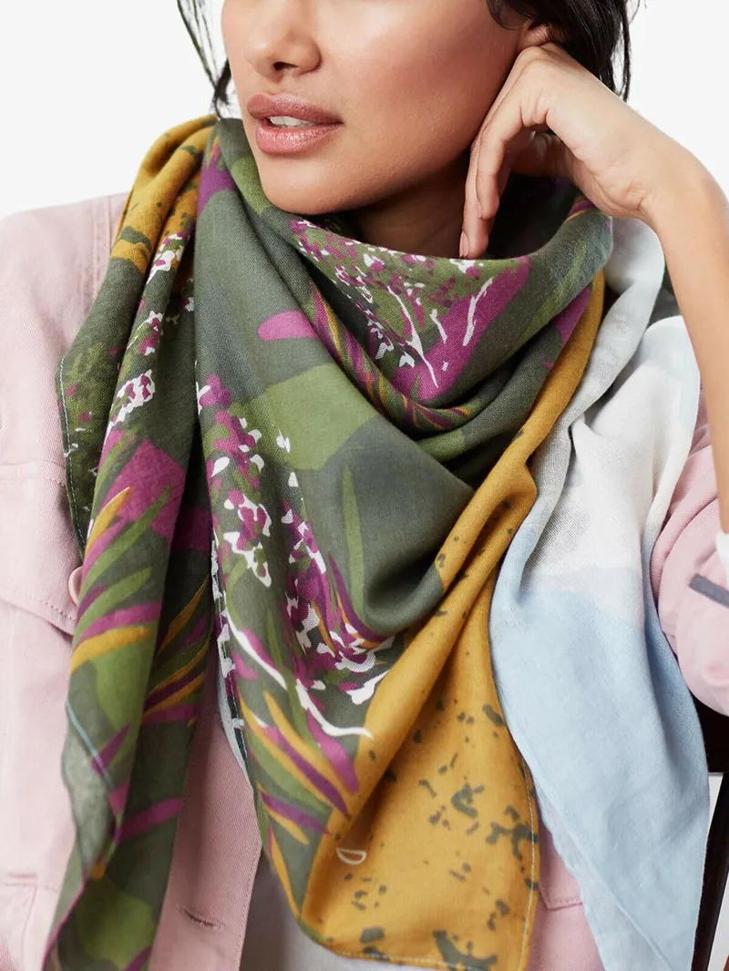 Joules Atmore Blue Location Scarf