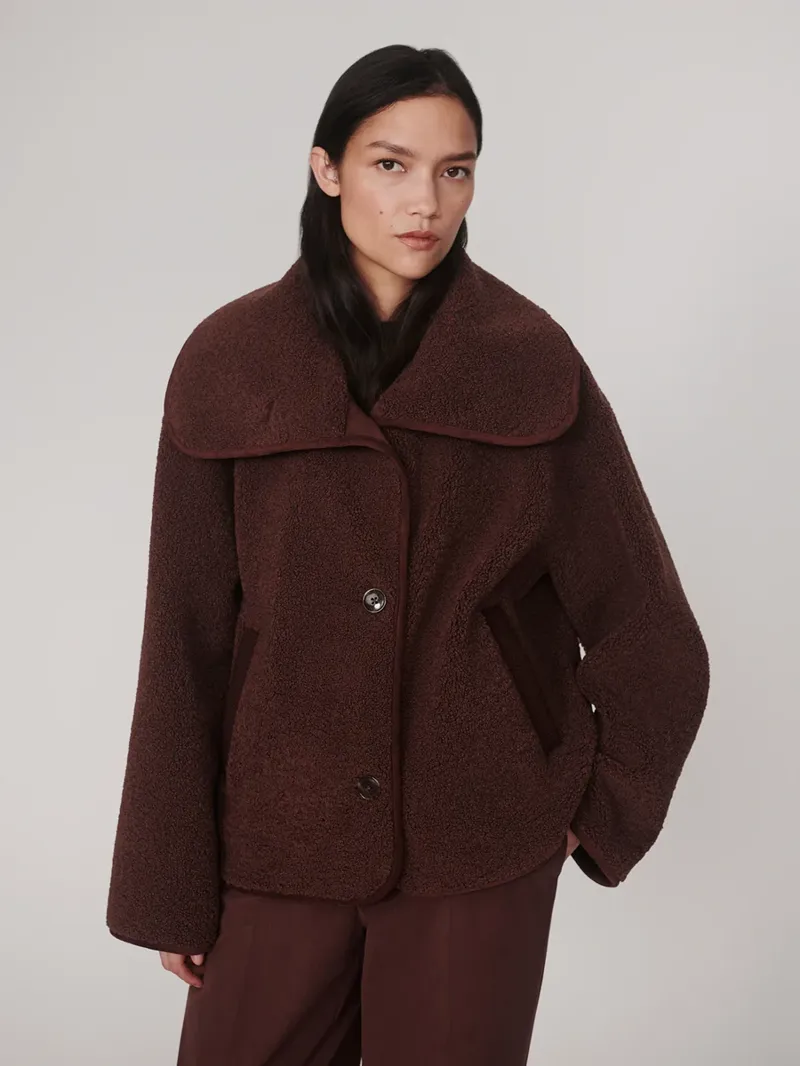 Varley Kellan Short Boxy Jacket - Mahogany-6