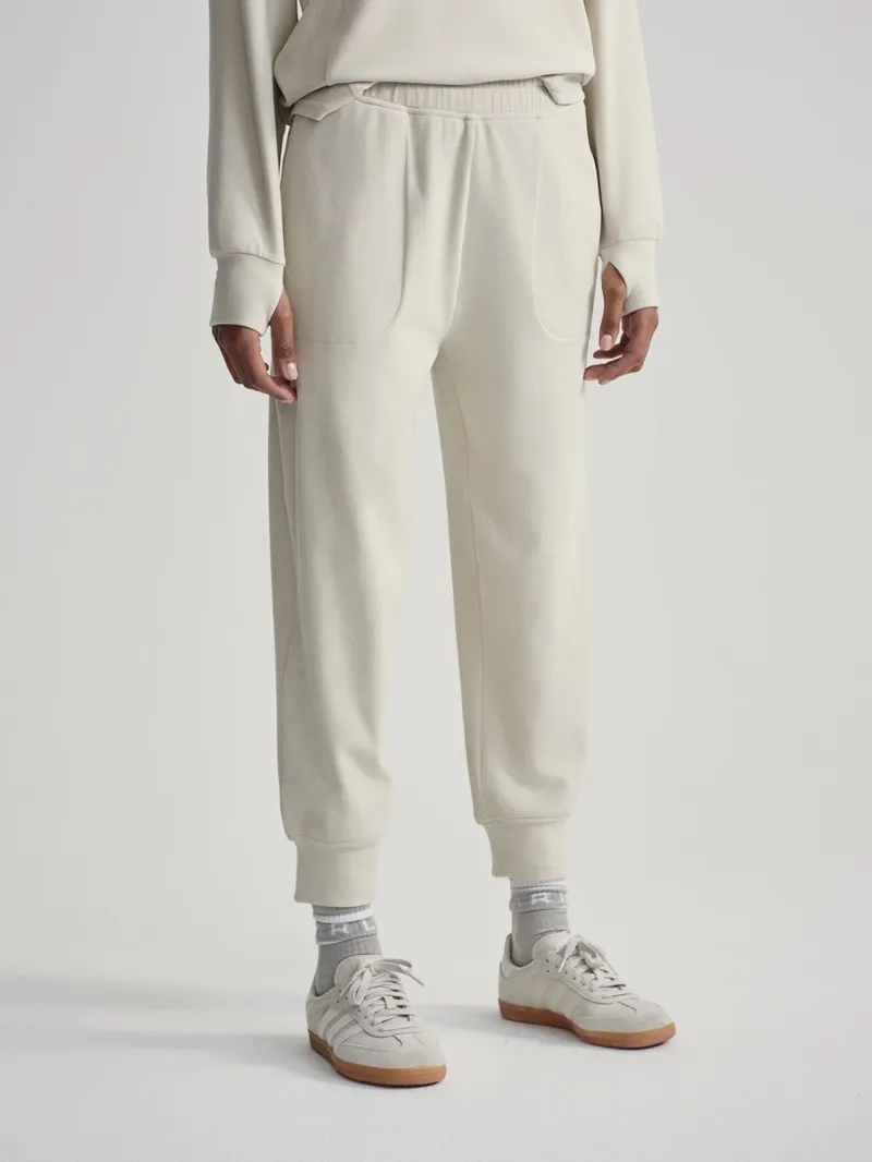 Varley Brushed Rib Slim Cuff Pant 25 - Cement Marl-2