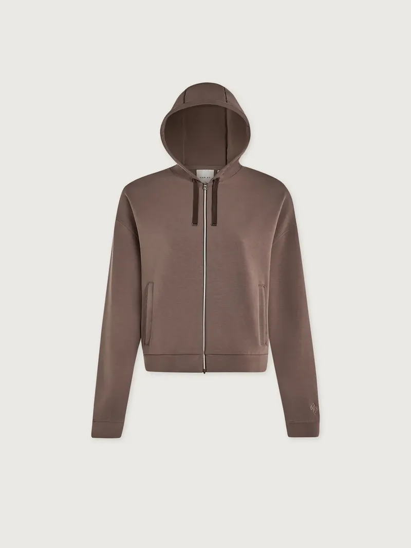 Varley Jorgie Zip-Through Hoodie - Coffee Quartz-5