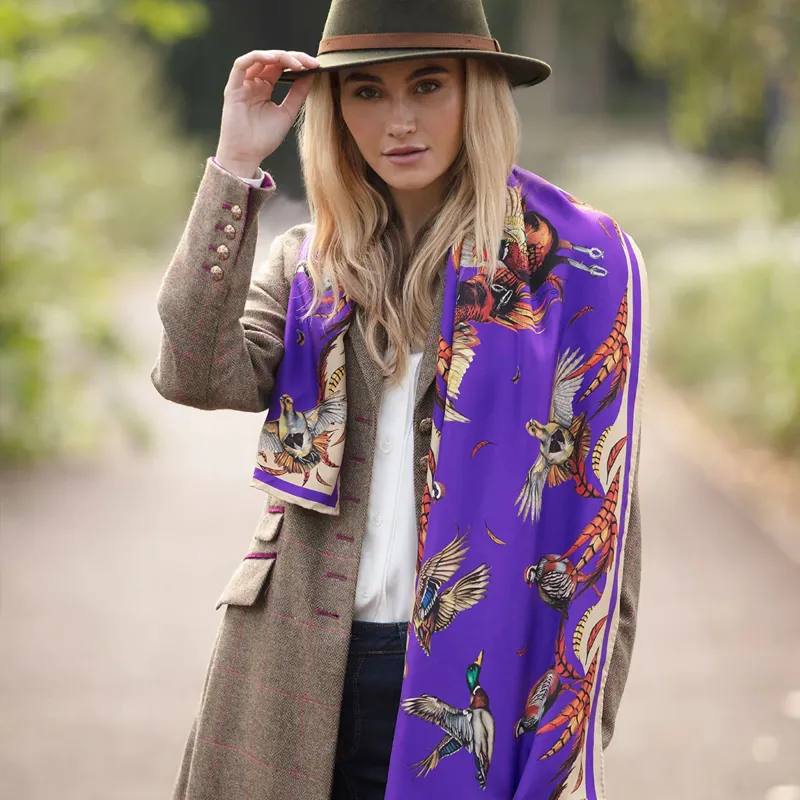 Clare Haggas Best In Show Violet Classic Scarf