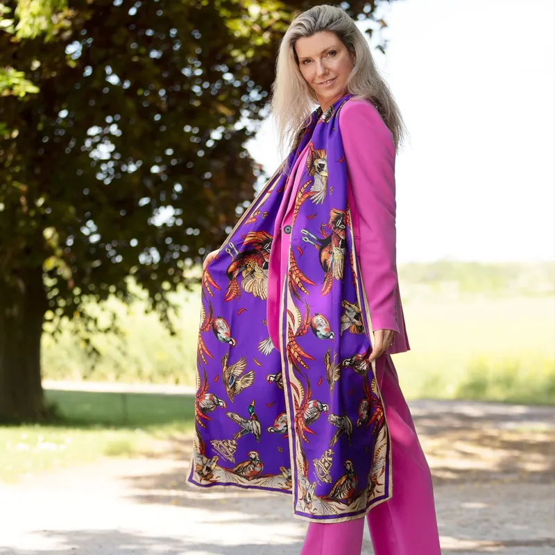 Clare Haggas Best In Show Violet Classic Scarf-1