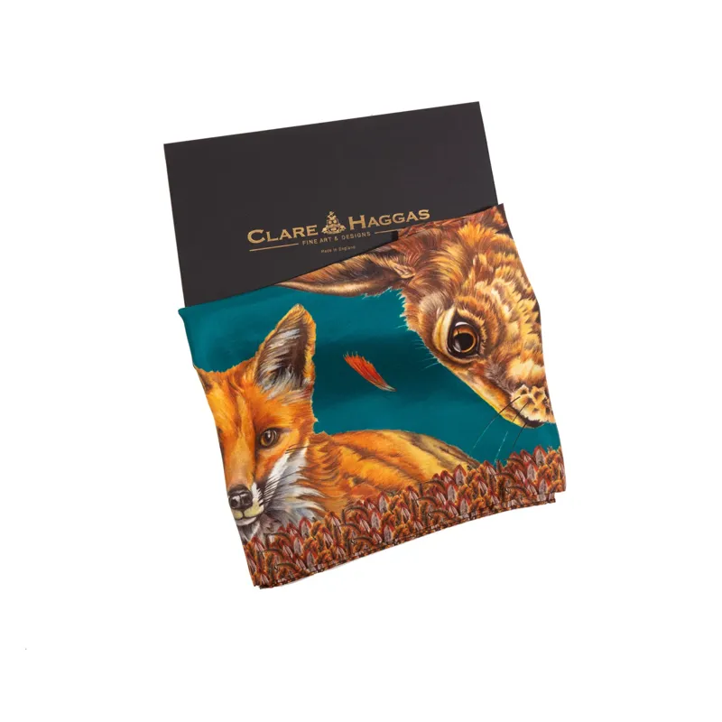 Clare Haggas A Head Of The Game Burnt Orange Classic Scarf-11