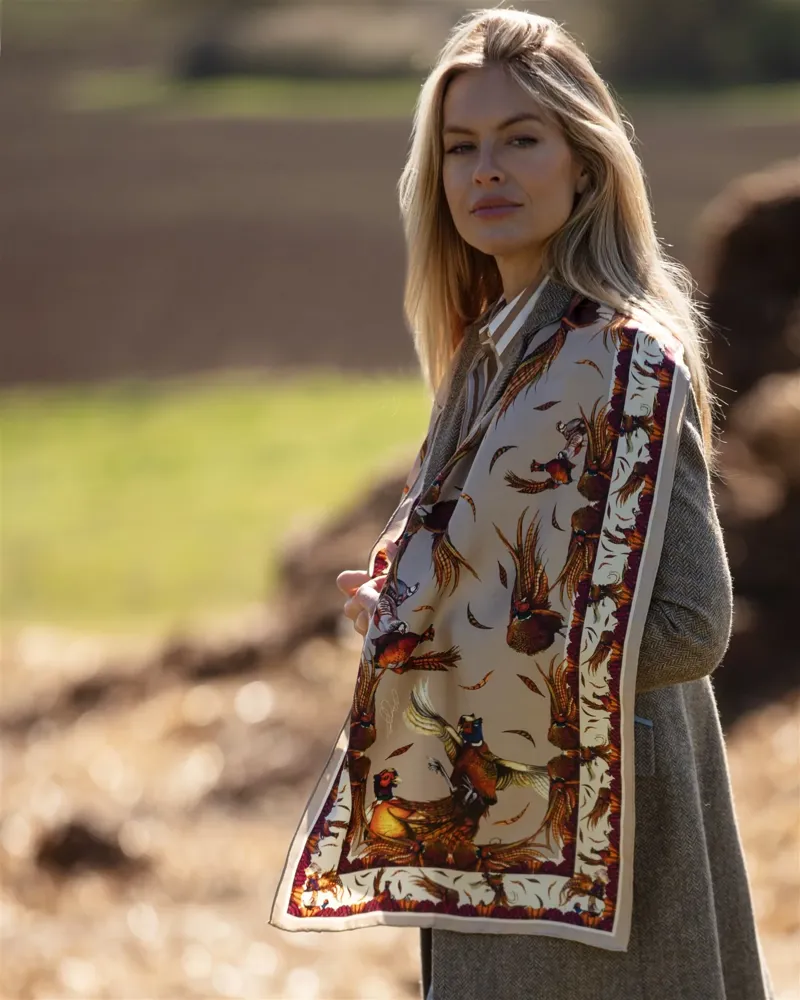 Clare Haggas George and Friends Toffee Classic Scarf-1