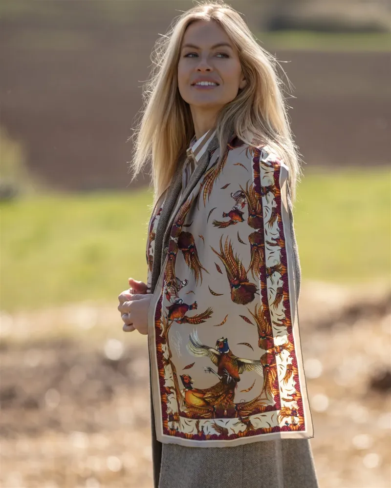 Clare Haggas George and Friends Toffee Classic Scarf