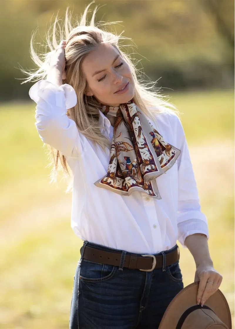 Clare Haggas George and Friends Toffee Narrow Scarf-3