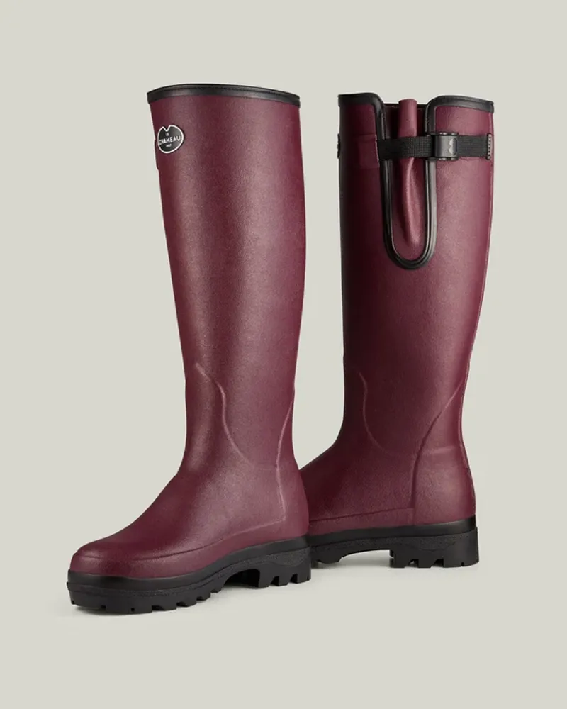 Le Chameau Ladies Vierzonord Wellingtons - Oxblood-1