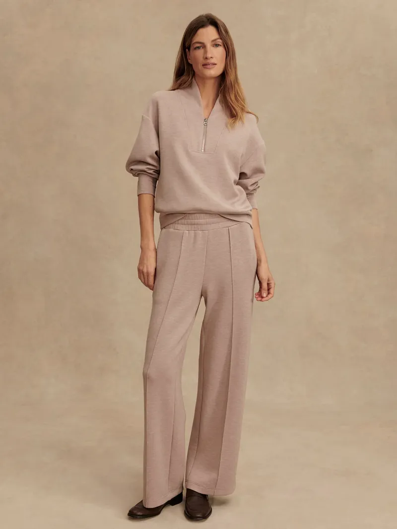 Varley Davidson Sweat - Taupe Marl-4