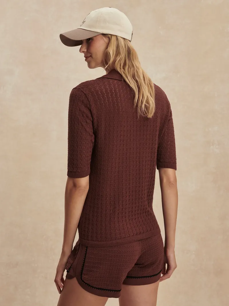 Varley Madelene Knit Shirt - Ironwood-3