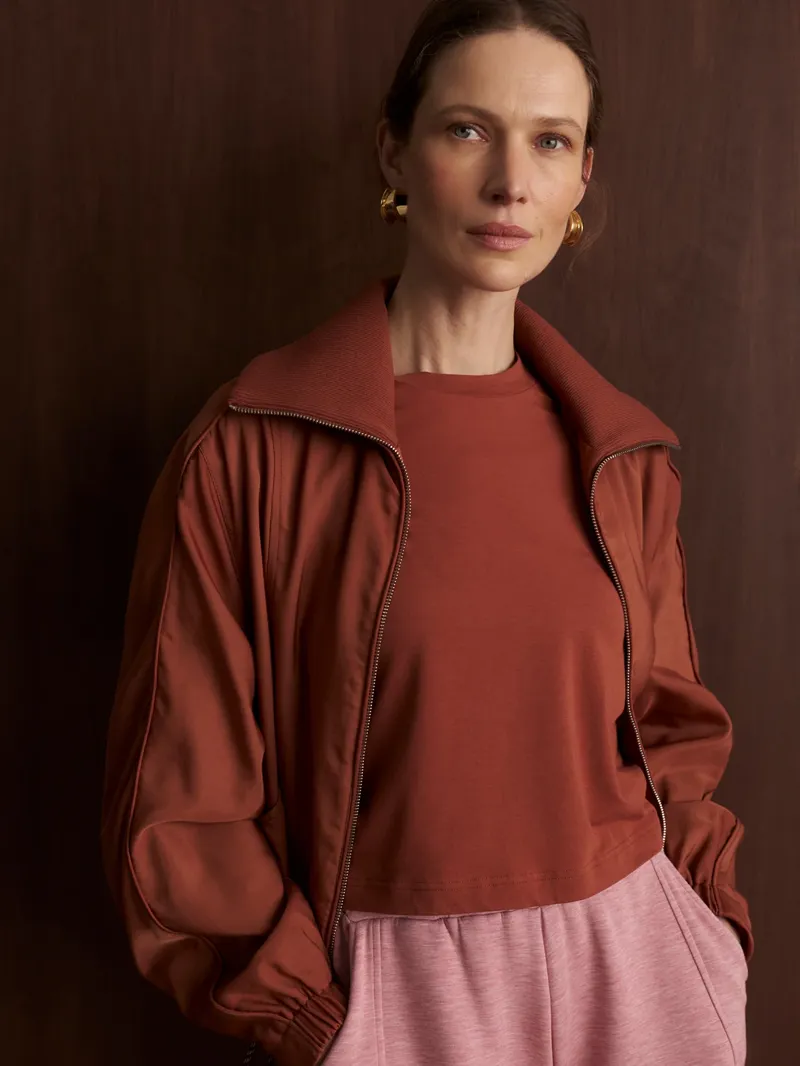 Varley Lotta Blouson Jacket - Maple-2