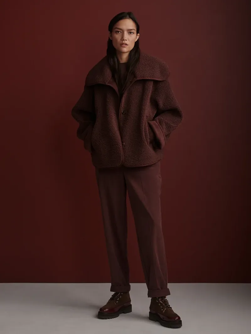 Varley Kellan Short Boxy Jacket - Mahogany-3