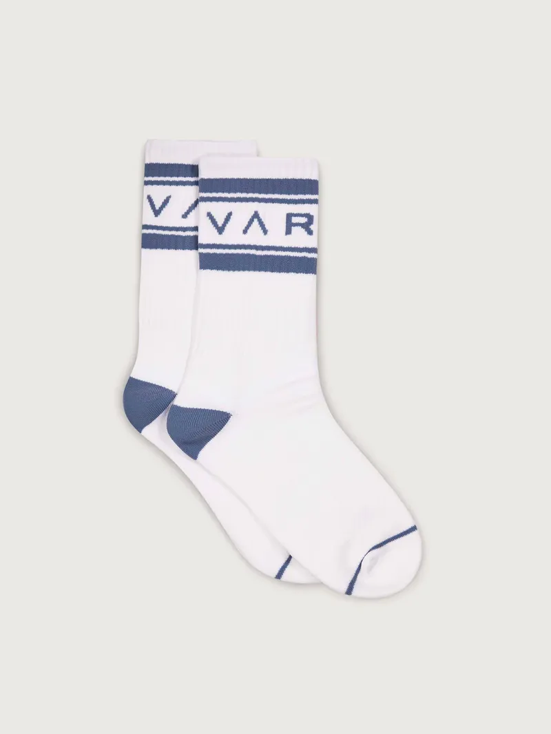 Varley Astley Active Sock - White /Ash Blue