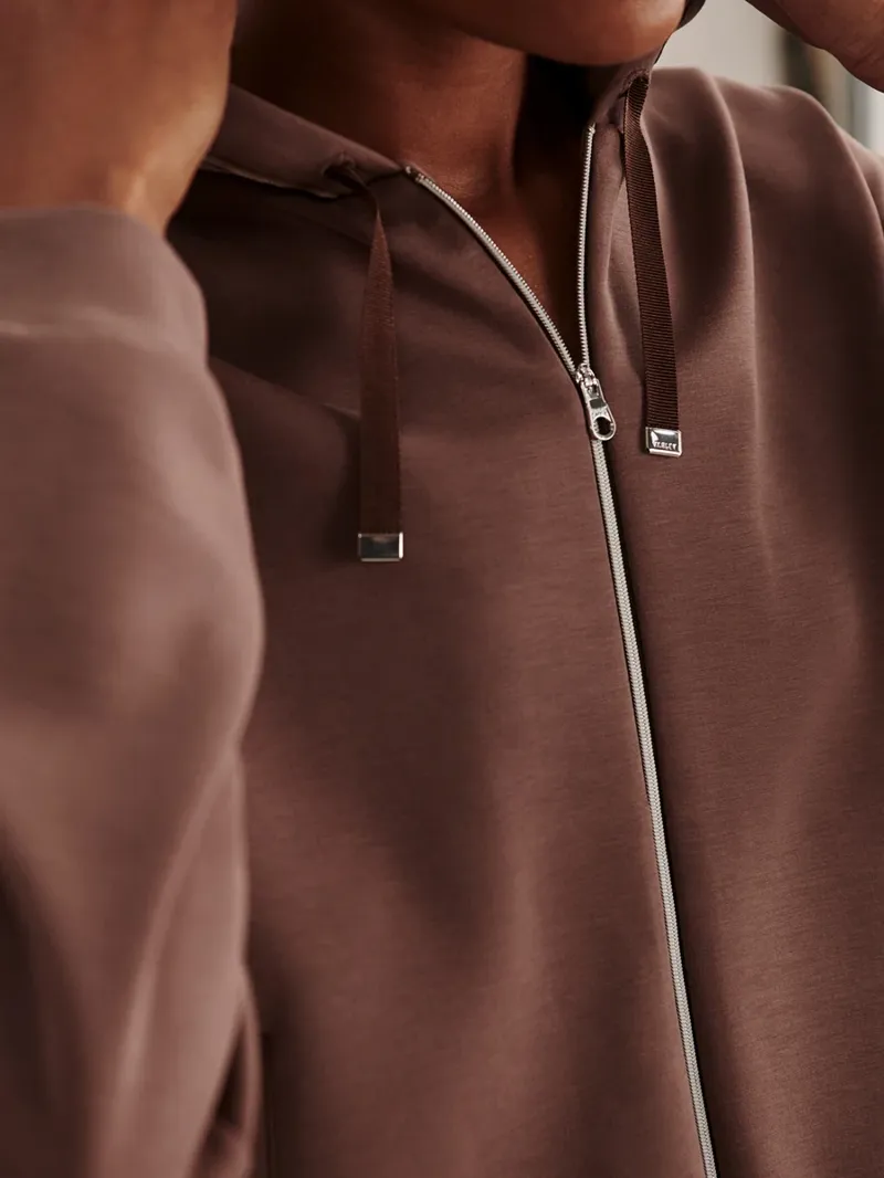 Varley Jorgie Zip-Through Hoodie - Coffee Quartz-4