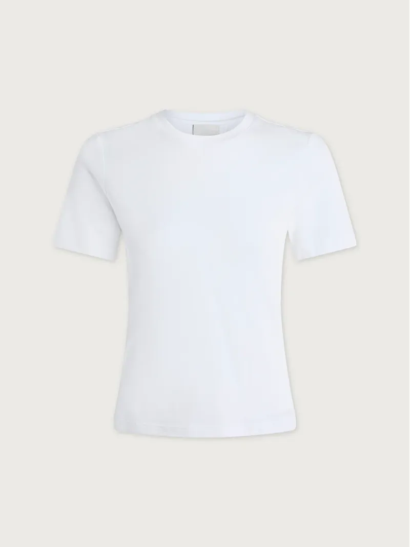 Varley Regina Fitted Tee - White-5