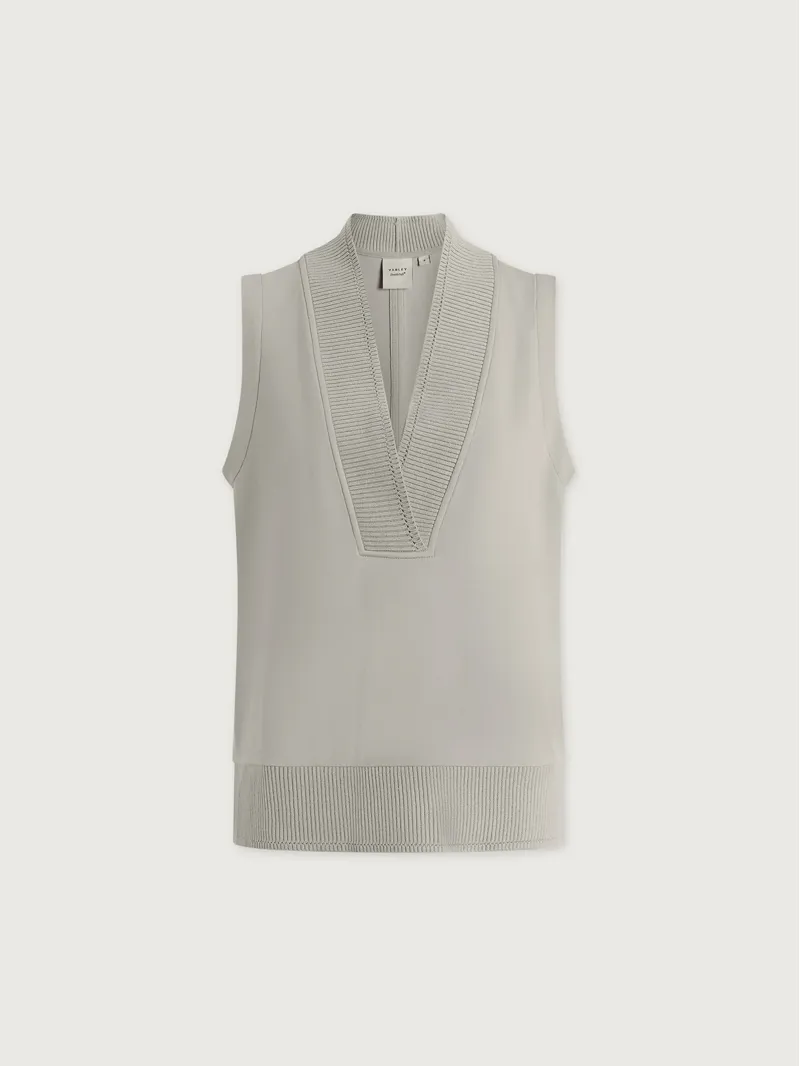 Varley Freida V-Neck Tank - Blue Clay-4