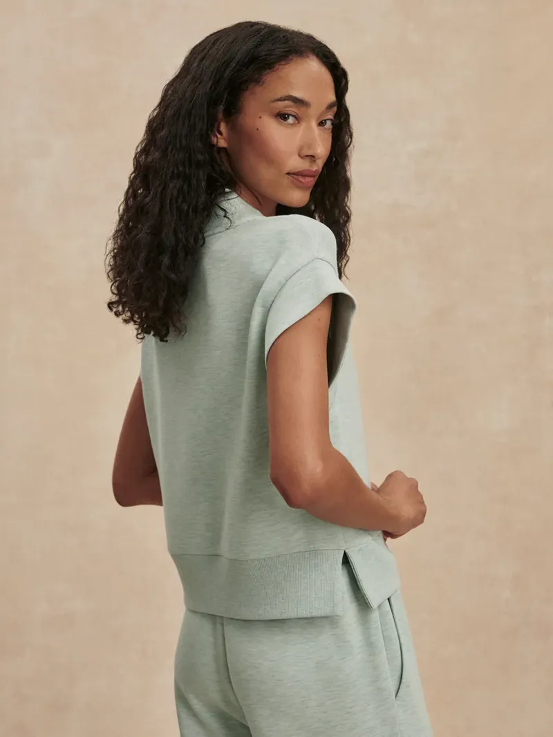 Varley Gracee V-Neck Tank - Mint Green Marl-3