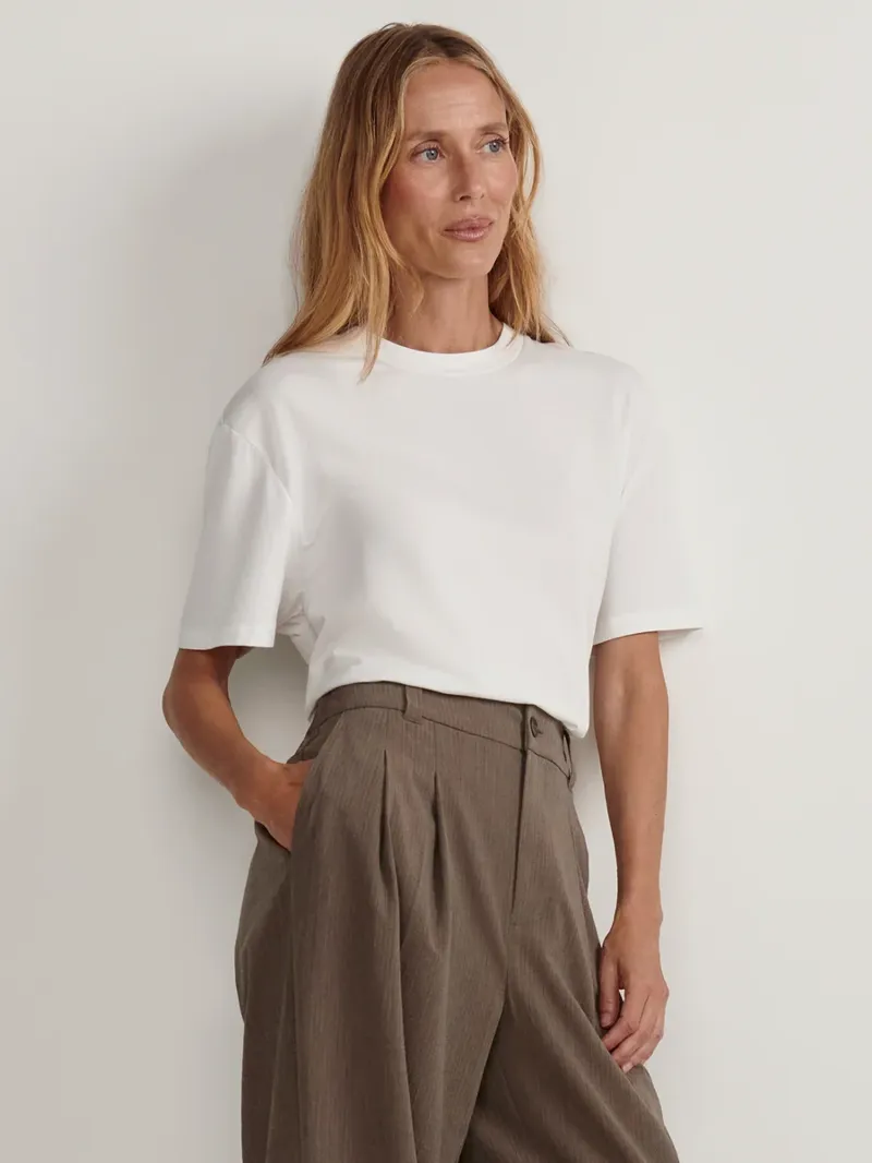 Varley Alysha Wide Leg Pant - Pine Bark Stripe-3
