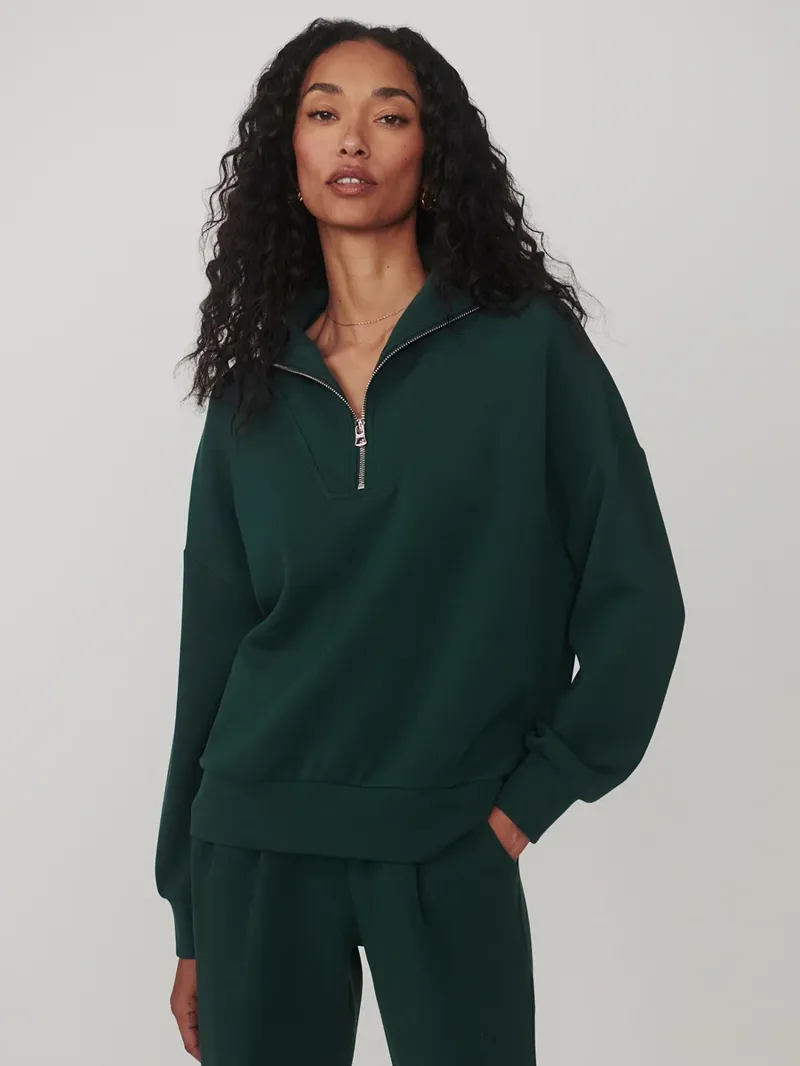 Varley Hawley Half-Zip Sweat - Ponderosa Pine-3