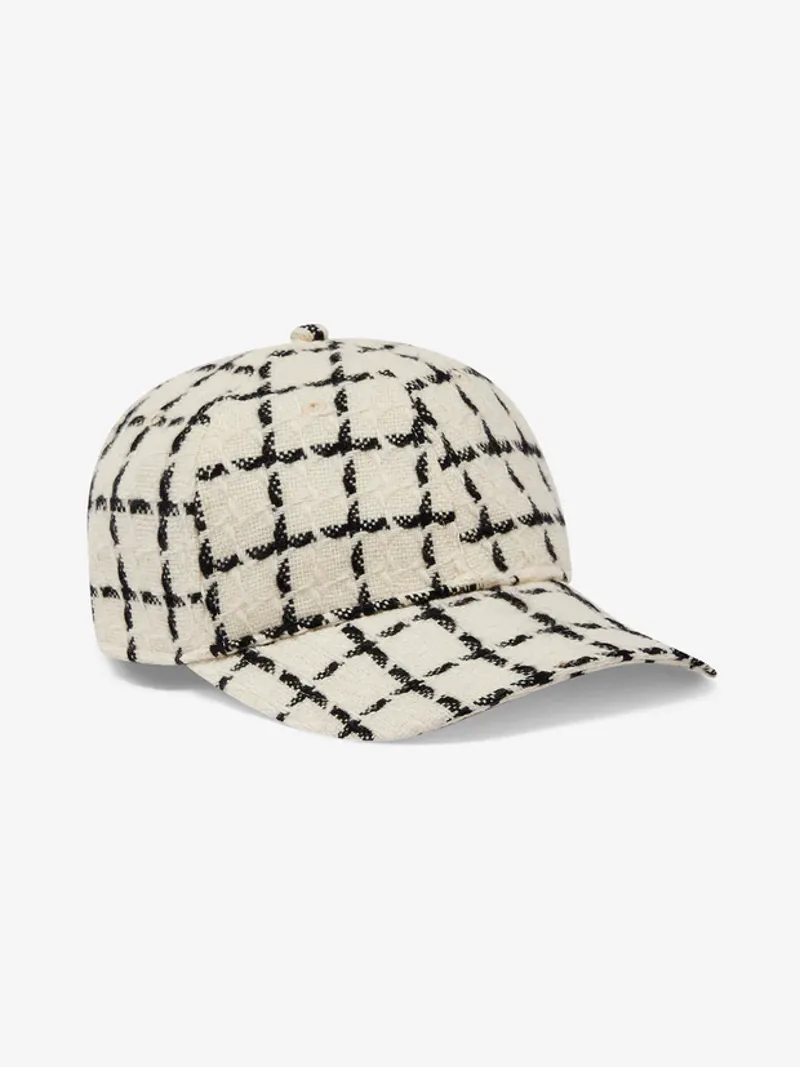Varley Elvin Mono Check Cap - Egret Mono Check