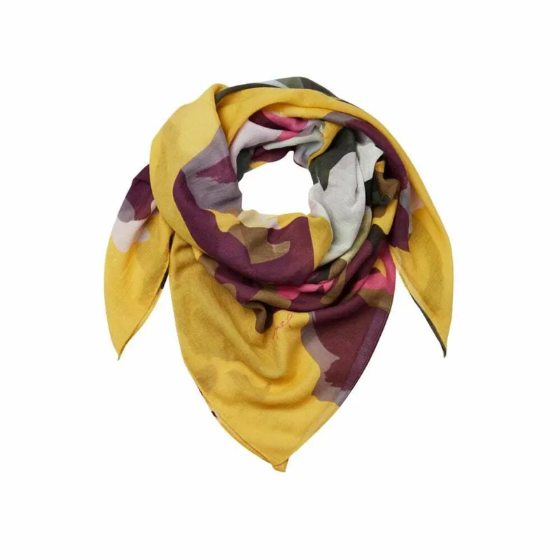 Joules Atmore Gold Floral Scarf-2