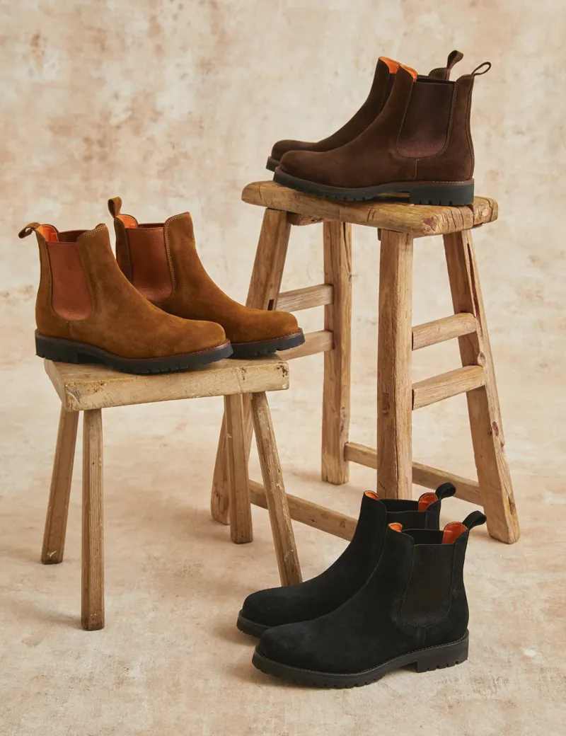 Penelope Chilvers Horatio Suede Peat Chelsea Boot-5