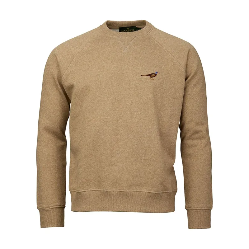 Laksen True Pheasant Logo Sweatshirt - Camel Melange