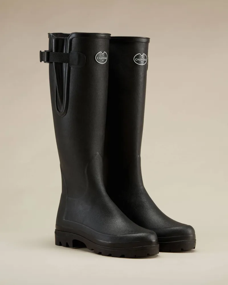 Le Chameau Ladies Black Vierzonord Wellingtons