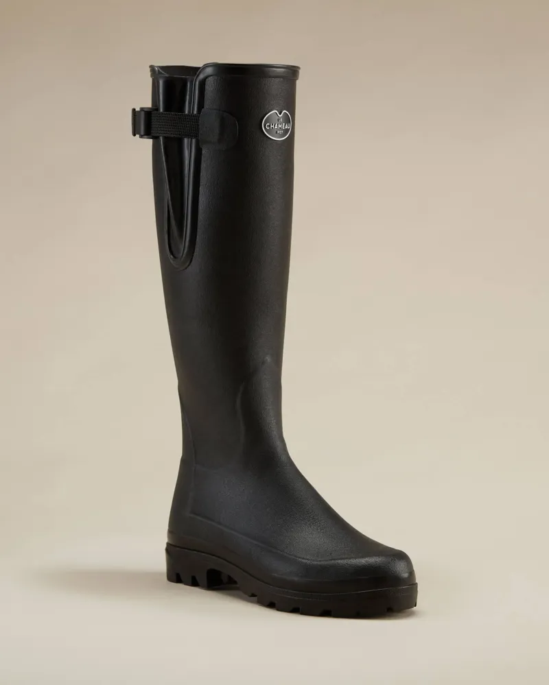 Le Chameau Ladies Black Vierzonord Wellingtons-5