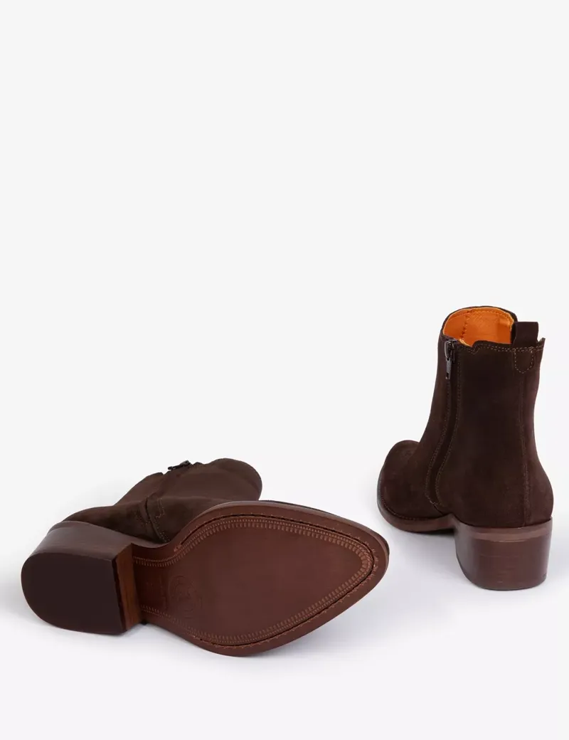 Penelope Chilvers Rove Suede Chocolate Boot-3