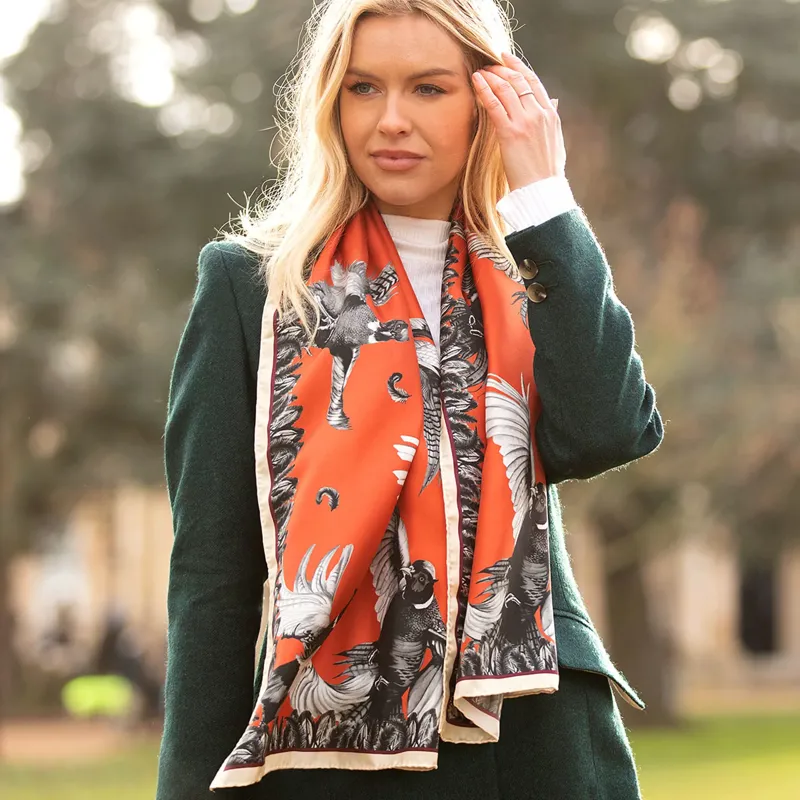 Clare Haggas Turf War Mono Russet Classic Scarf