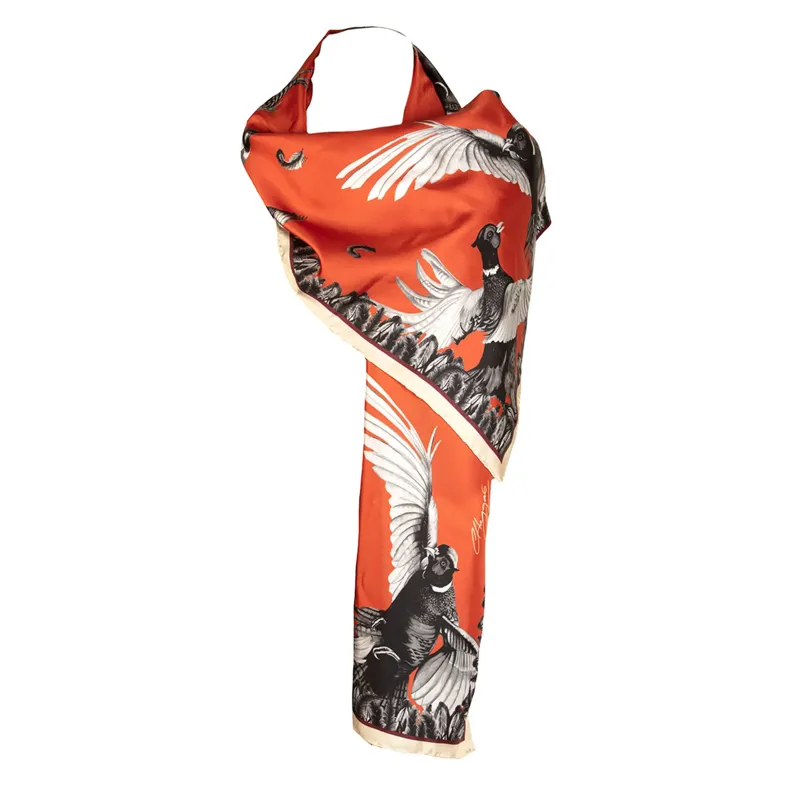 Clare Haggas Turf War Mono Russet Classic Scarf-2