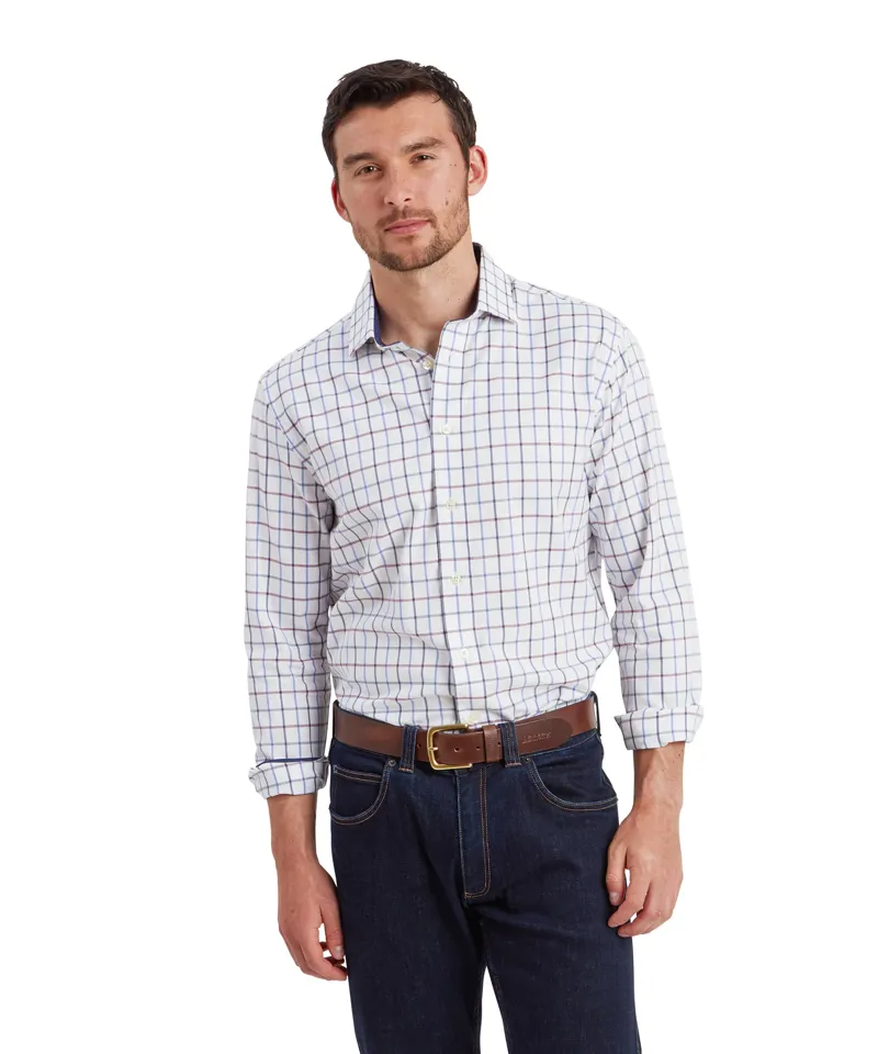 Schoffel Baconsthorpe Tailored Shirt - Vintage Navy Check-1