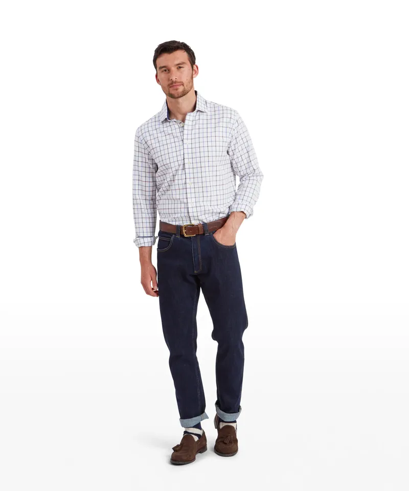 Schoffel Baconsthorpe Tailored Shirt - Vintage Navy Check-2