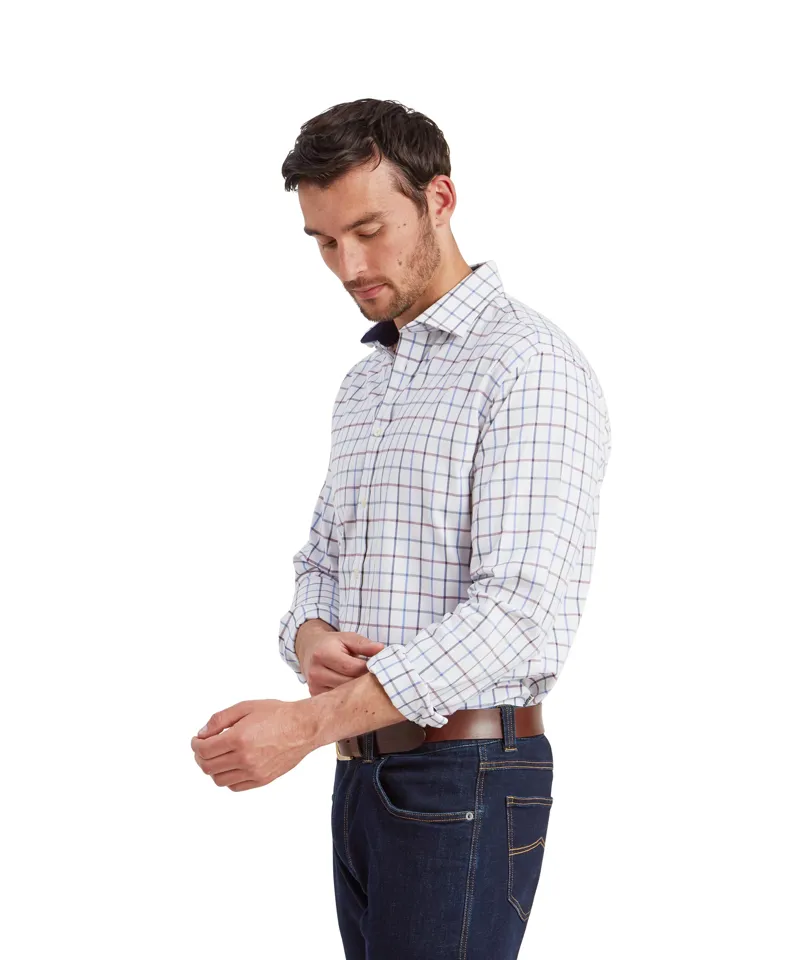 Schoffel Baconsthorpe Tailored Shirt - Vintage Navy Check-3
