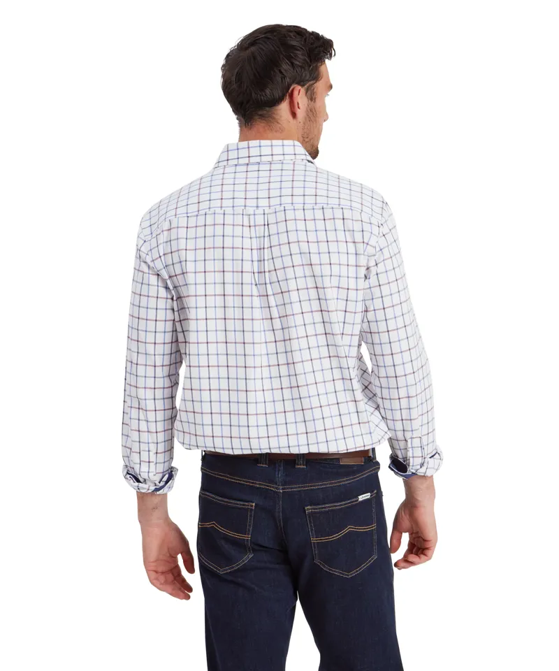 Schoffel Baconsthorpe Tailored Shirt - Vintage Navy Check-4