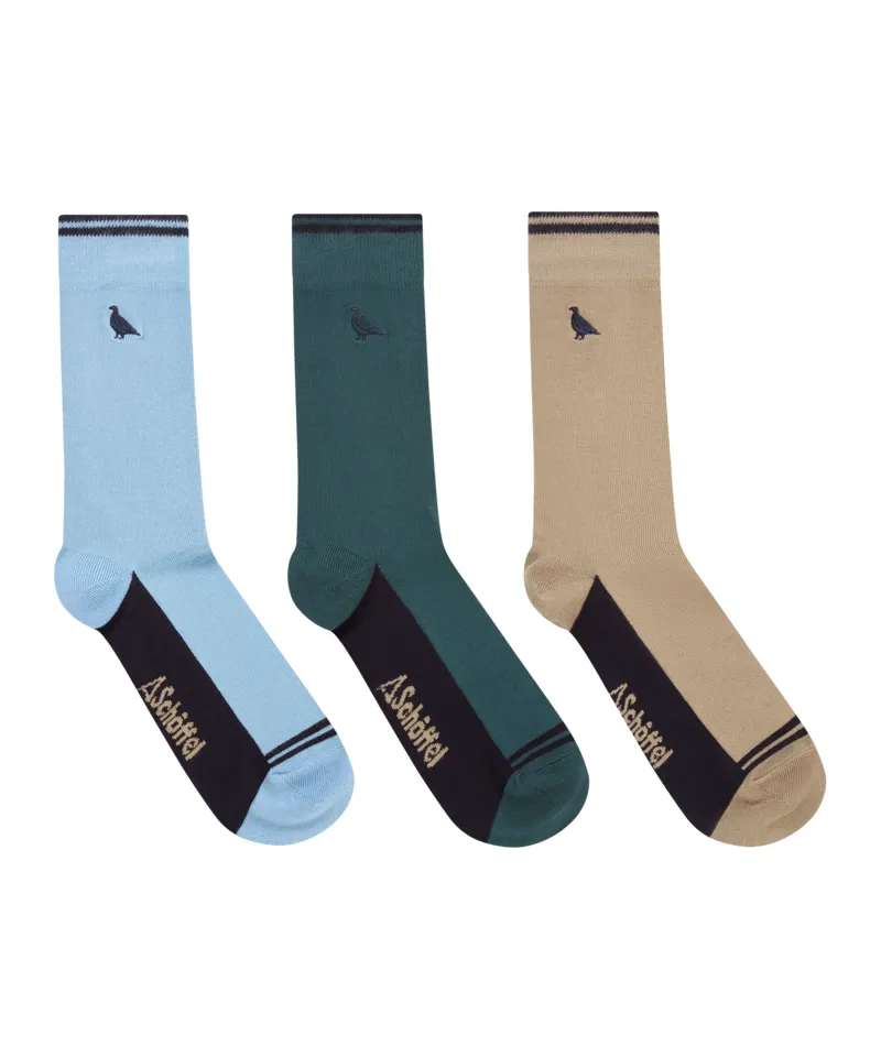Schoffel Bamboo Socks - Box of 3 - Ptarmigan Mix