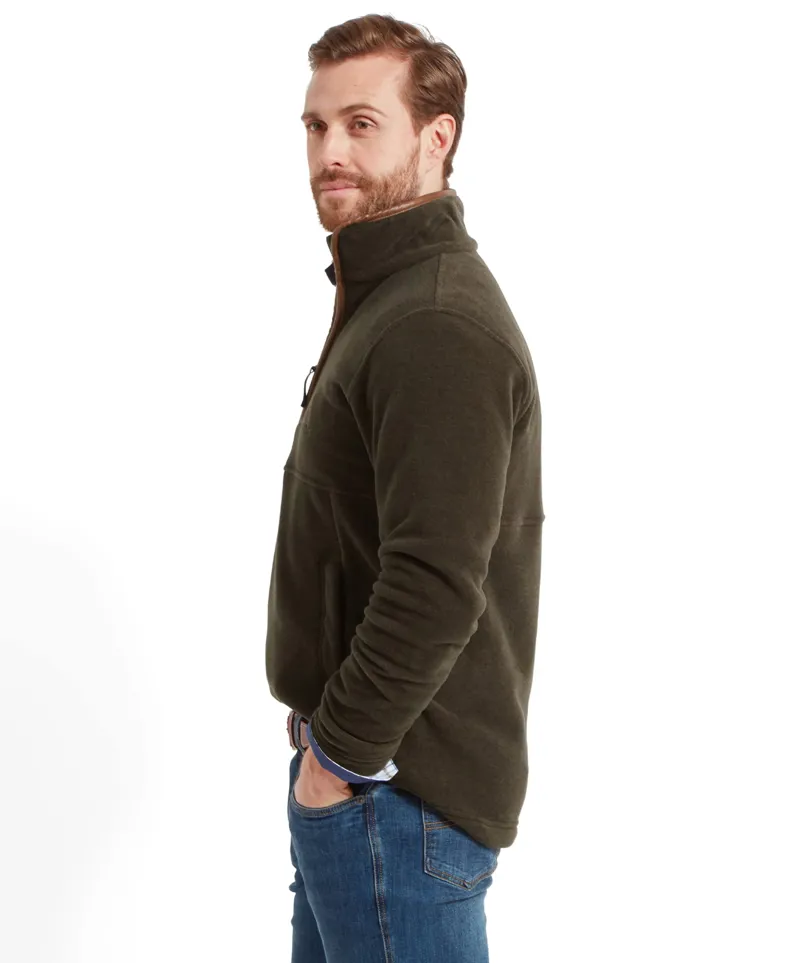 Schoffel Berkeley 1/4 Zip Fleece - Dark Olive-4