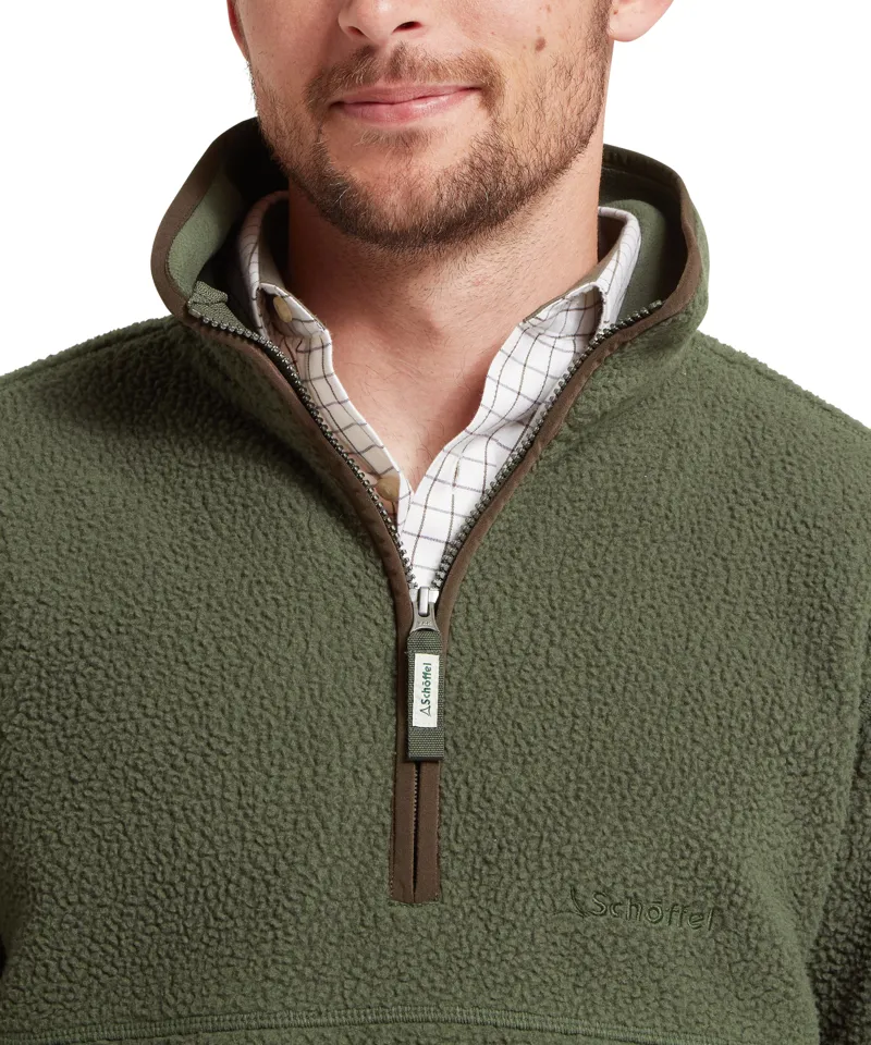 Schoffel Berkeley Retro Quarter Zip Fleece - Woodland-4