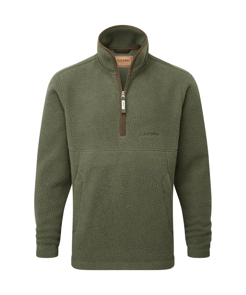 Schoffel Berkeley Retro Quarter Zip Fleece - Woodland