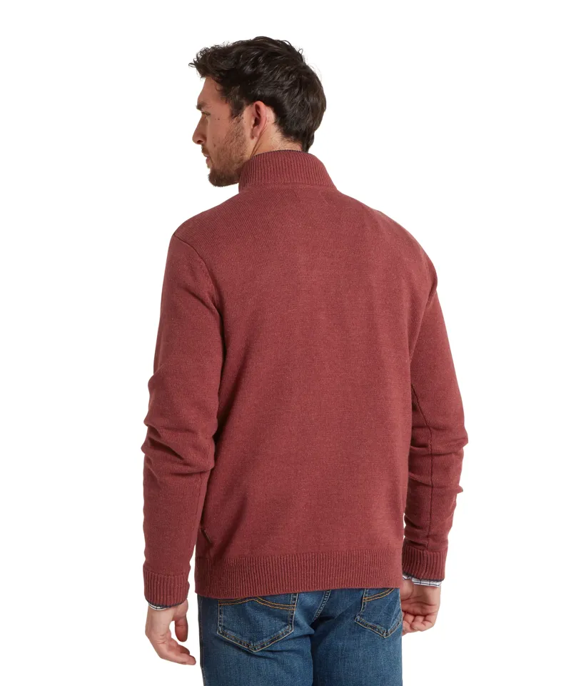 Schoffel Blair Quarter Zip Jumper - Redwood-4