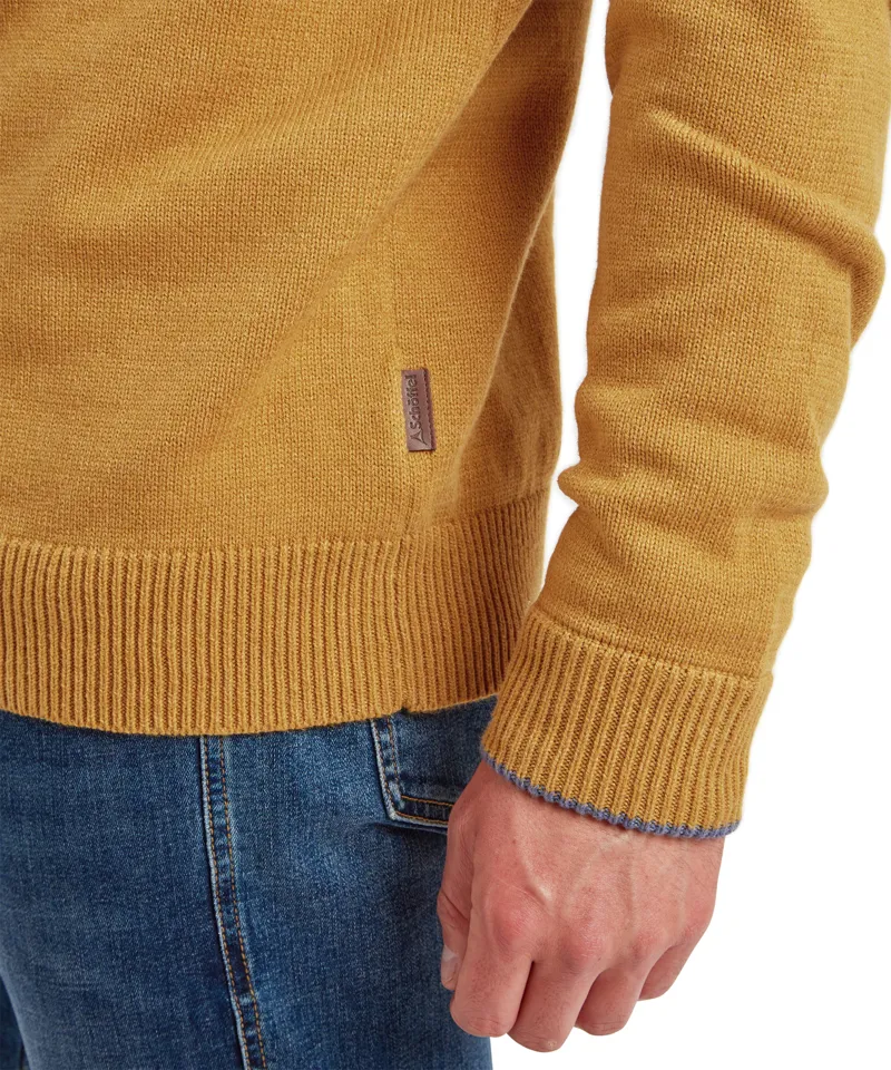 Schoffel Blair Quarter Zip Jumper - Mustard-5
