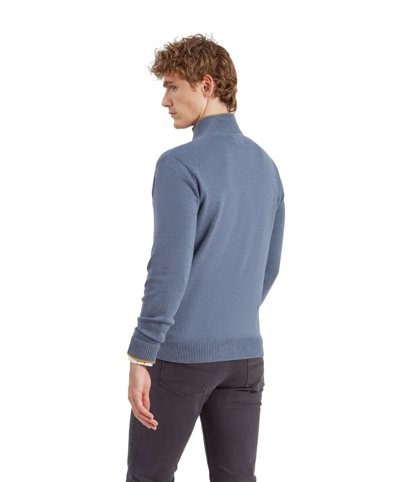 Schoffel Blair Quarter Zip Jumper - Vintage Navy-4