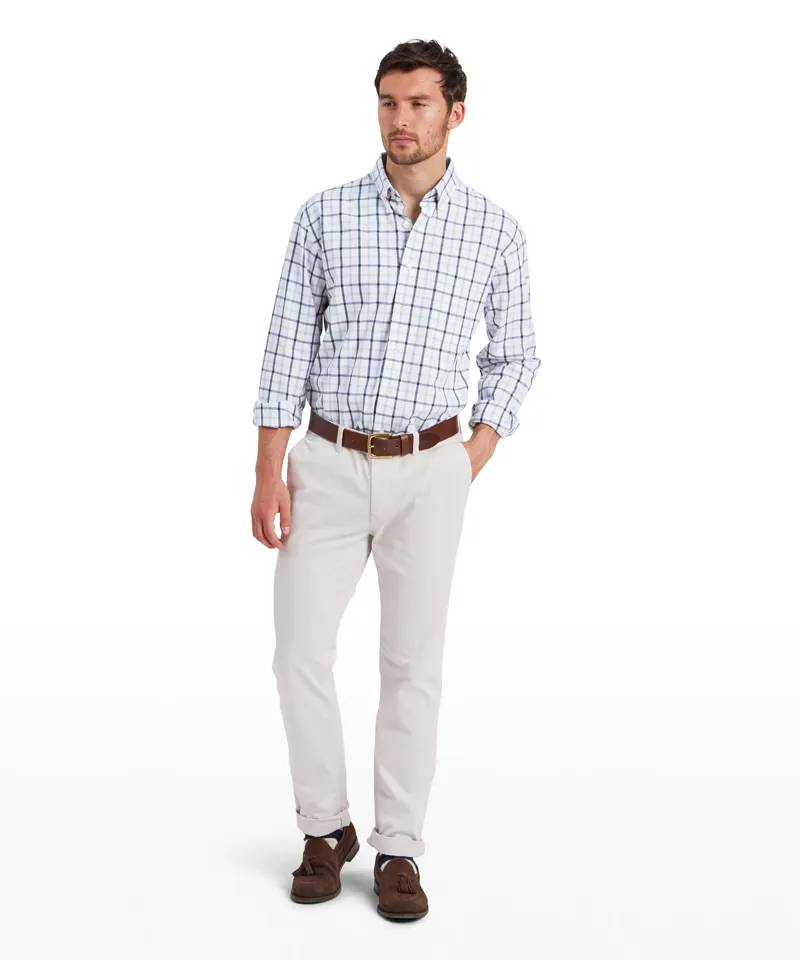Schoffel Brancaster Classic Shirt - Imperial Blue Check-2
