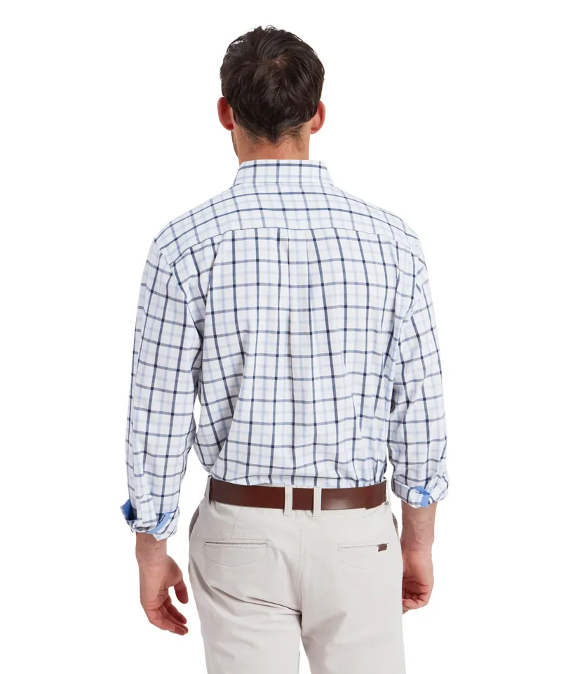 Schoffel Brancaster Classic Shirt - Imperial Blue Check-4