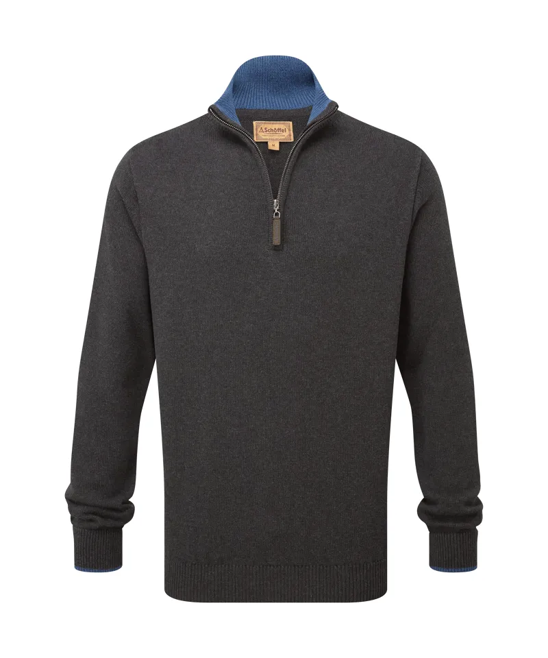 Schoffel Castlebay 1/4 Zip Jumper - Charcoal-4