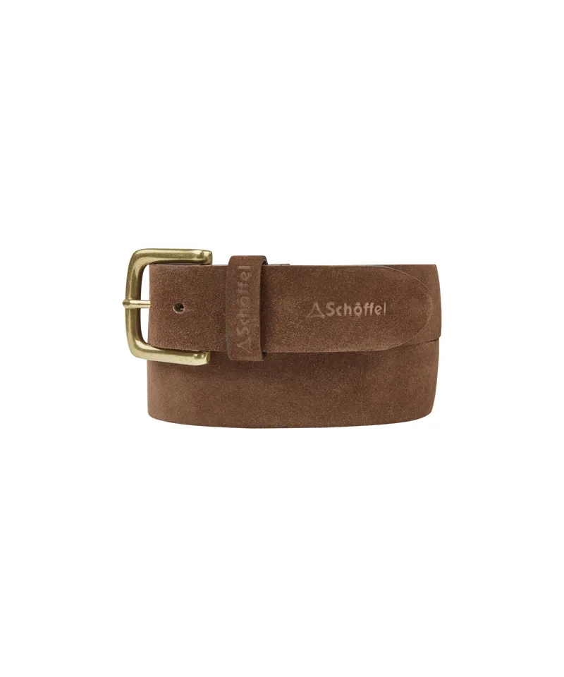Schoffel Castleton Leather Belt - Chocolate Suede