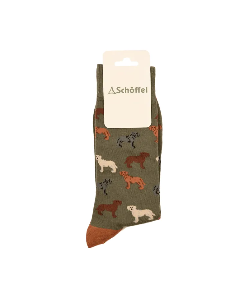 Schoffel Cotton Socks - Olive Labrador