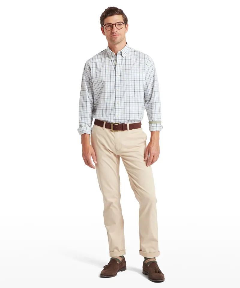 Schoffel Holkham Classic Shirt - Deep Ocean Blue/Agave Green-1