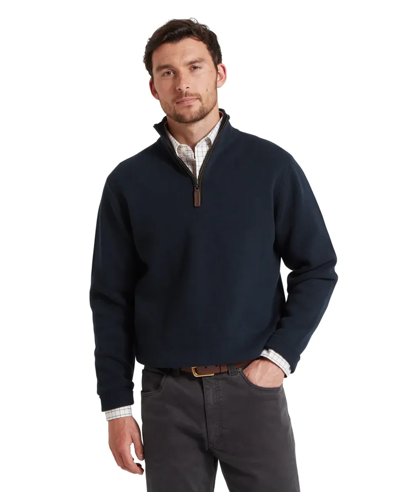 Schoffel Marlow 1/4 Zip Jumper - Navy