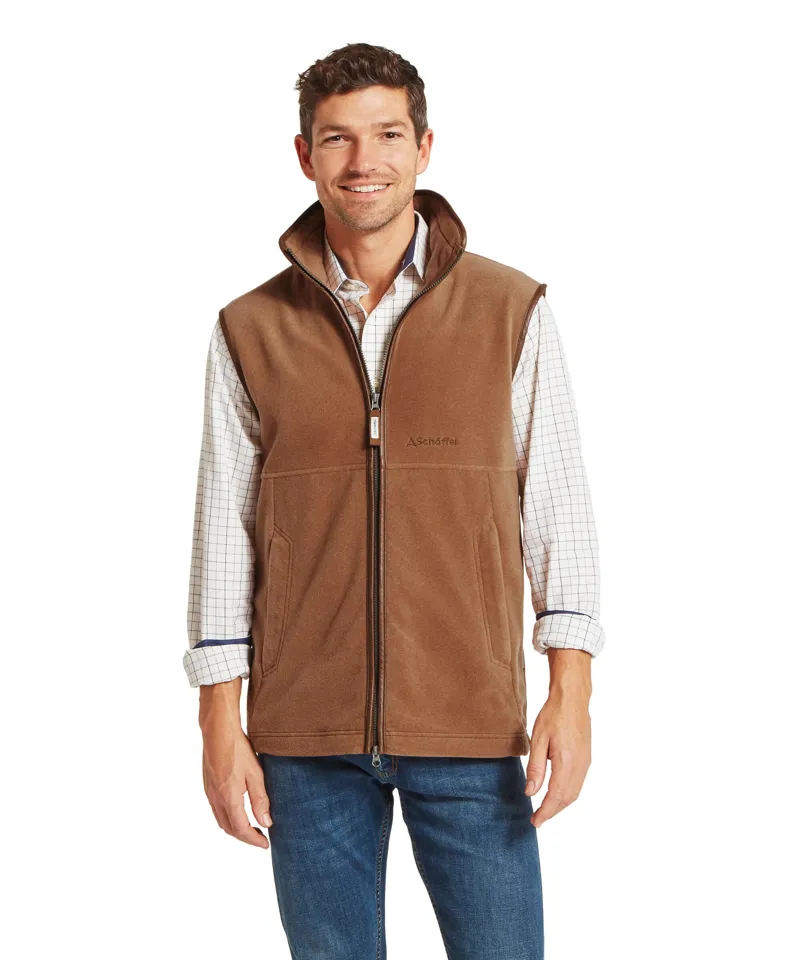 Schoffel Oakham Fleece Gilet - Toffee